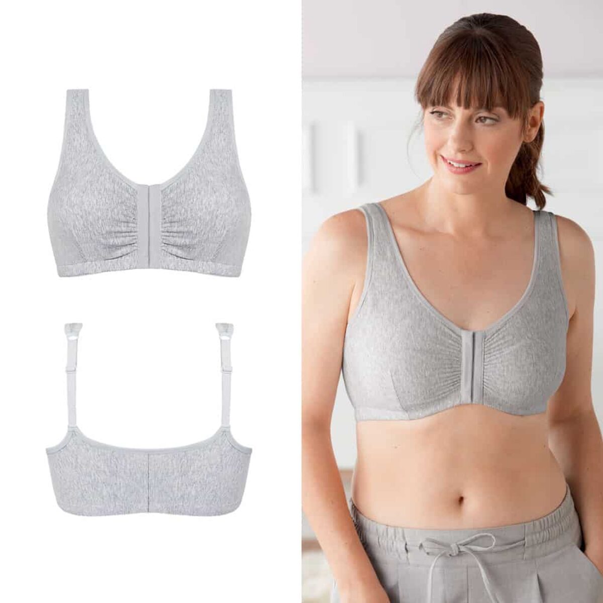 Front-Opening Non-Wired Bra - Bra 