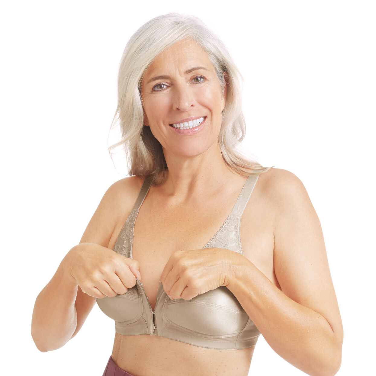 Womens Nancy Non-Wired Pocketed Mastectomy Bra Nude 40DDD