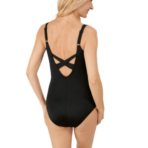 Faro Full Bodice Swimsuit | Black/White | Amoena