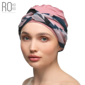 Beata Hat with Sash | Pink Patterned | Rokoko