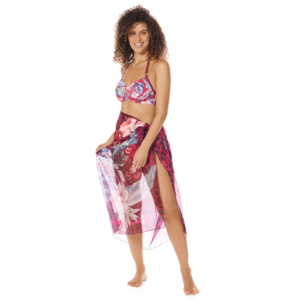Cozumel Sarong | Pareo Cover Up | Pink Patterned | Amoena – One Size