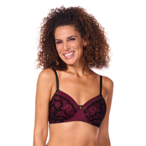 Leonie Soft Padded Bra | Pink and Black | Amoena