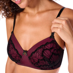 Leonie Soft Padded Bra | Pink and Black | Amoena