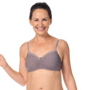 Liz Soft Padded Bra | Mauve Pattern | Amoena