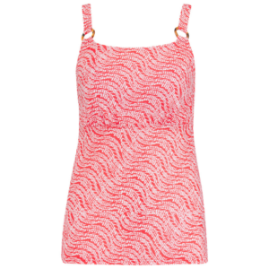 Marbella Mastectomy Tankini | Red & White Pattern | Nicola Jane