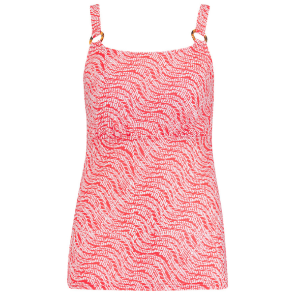 Marbella Mastectomy Tankini | Red & White Pattern | Nicola Jane - Image 2