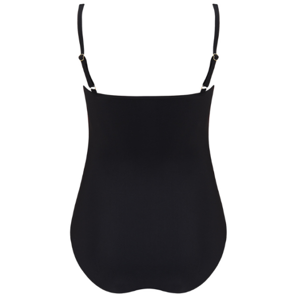 Marseille Pocketed Mastectomy Swimsuit | Slimming Rouched Detail | Black | Nicola Jane - Image 3