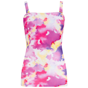 Monterey Bay Mastectomy Tankini | Pink Watercolour Pattern | Nicola Jane