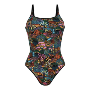 Olinda Pocketed Swimsuit | Colourful Mosaic Pattern | Anita