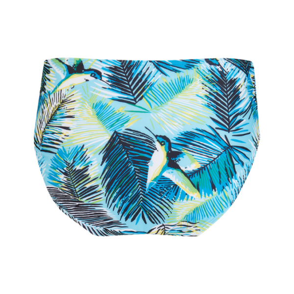 Palm Island Pocketed Tankini | Multiway Straps | Aqua Blue Leaf Pattern | Nicola Jane - Image 5