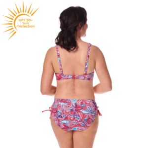 Barbados Adjustable Neckline Bikini Set | UPF 50+ | Pink Pattern | Amoena