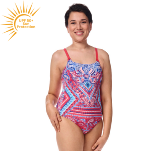 Barbados Mastectomy Swimsuit | UPF 50+ | Pink Pattern | Amoena