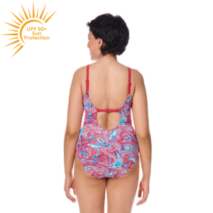 Barbados Mastectomy Swimsuit | UPF 50+ | Pink Pattern | Amoena