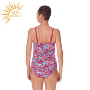 Barbados Tankini Set | UPF 50+ | Pink Pattern | Amoena