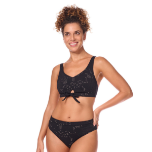 Makri V Neckline Bikini Set | Black | Amoena