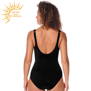 Palermo Supportive Swimsuit | UPF 50+ | Black and White | Amoena