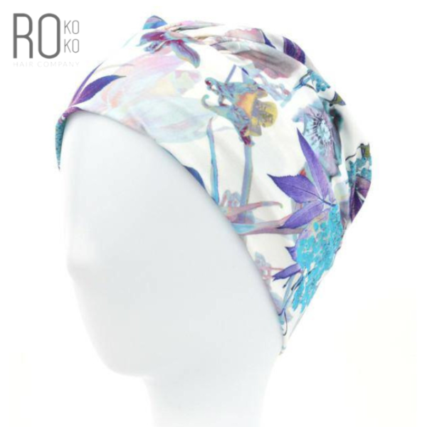 Barbados Turban Hat | Floral Pattern | Bamboo | Rokoko