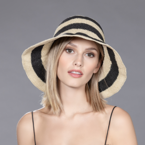 San Remo Sun Hat | Black & Sand | Ellen Wille