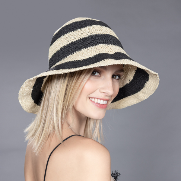 San Remo Sun Hat | Black & Sand | Ellen Wille - Image 2