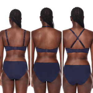 Delila Padded Lace Bra | Navy & Pink | Amoena