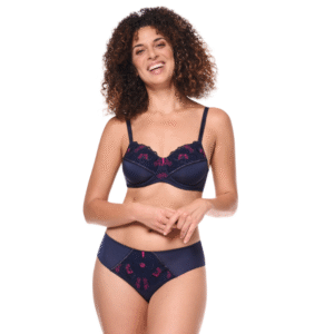Delila Panty | Matching Set | Navy & Pink | Amoena