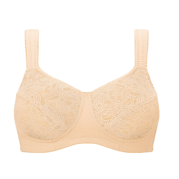Jaida Mastectomy Bra | Soft Lace Detail | Nude | Amoena - Image 4
