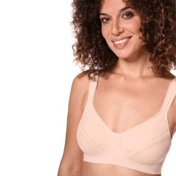 Jaida Mastectomy Bra | Soft Lace Detail | Nude | Amoena - Image 2
