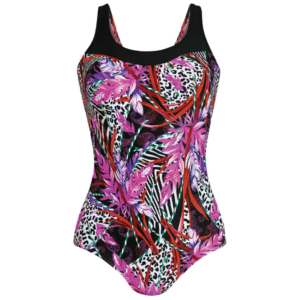 Porto Pink Patterned Swimsuit | Pink & Black | Anita
