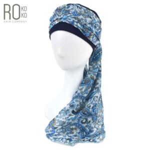 Beata Hat with Sash | Navy Blue Florals | Rokoko