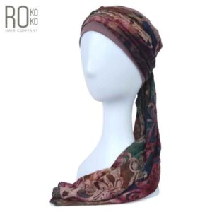 Beata Hat with Sash | Dark Purple | Rokoko