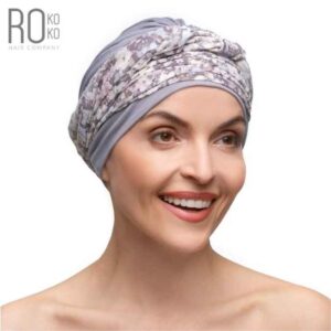 Beata Hat with Sash | Grey Pastel Florals | Rokoko