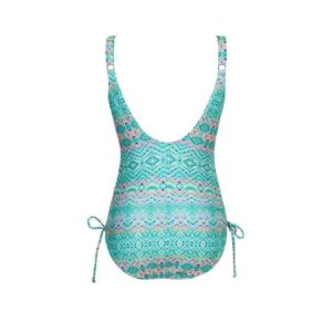 Cairo Aztec Pattern Swimsuit | Blue | Nicola Jane