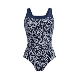 Frascati High Neckline Swimsuit | Navy & White | Anita