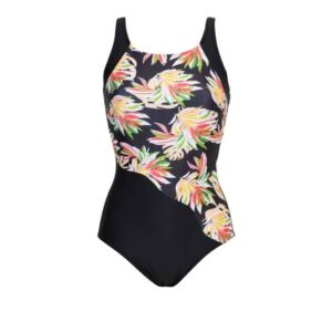 Maderia Floral Swimsuit | Black | Nicola Jane