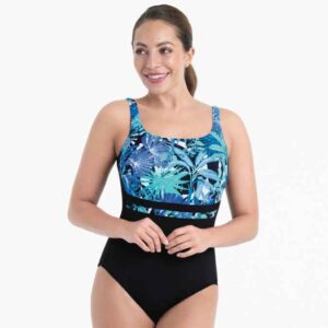 Melilla Mastectomy Swimsuit | Black & Blue | Anita