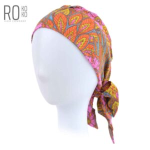 Amsterdam Tie Turban | Airy & Lightweight | Multicoloured Flowers | Rokoko