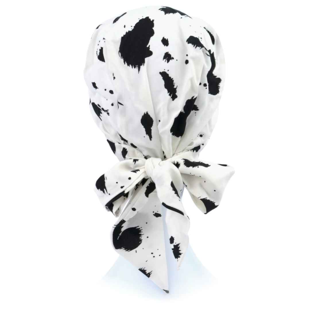 Amsterdam Tie Turban | Airy & Lightweight | White & Black | Rokoko - Image 3