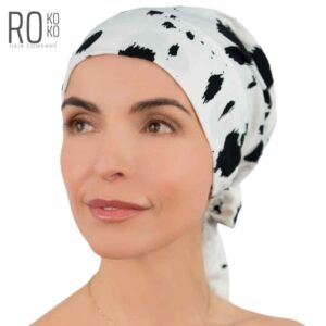 Amsterdam Tie Turban | Airy & Lightweight | White & Black | Rokoko