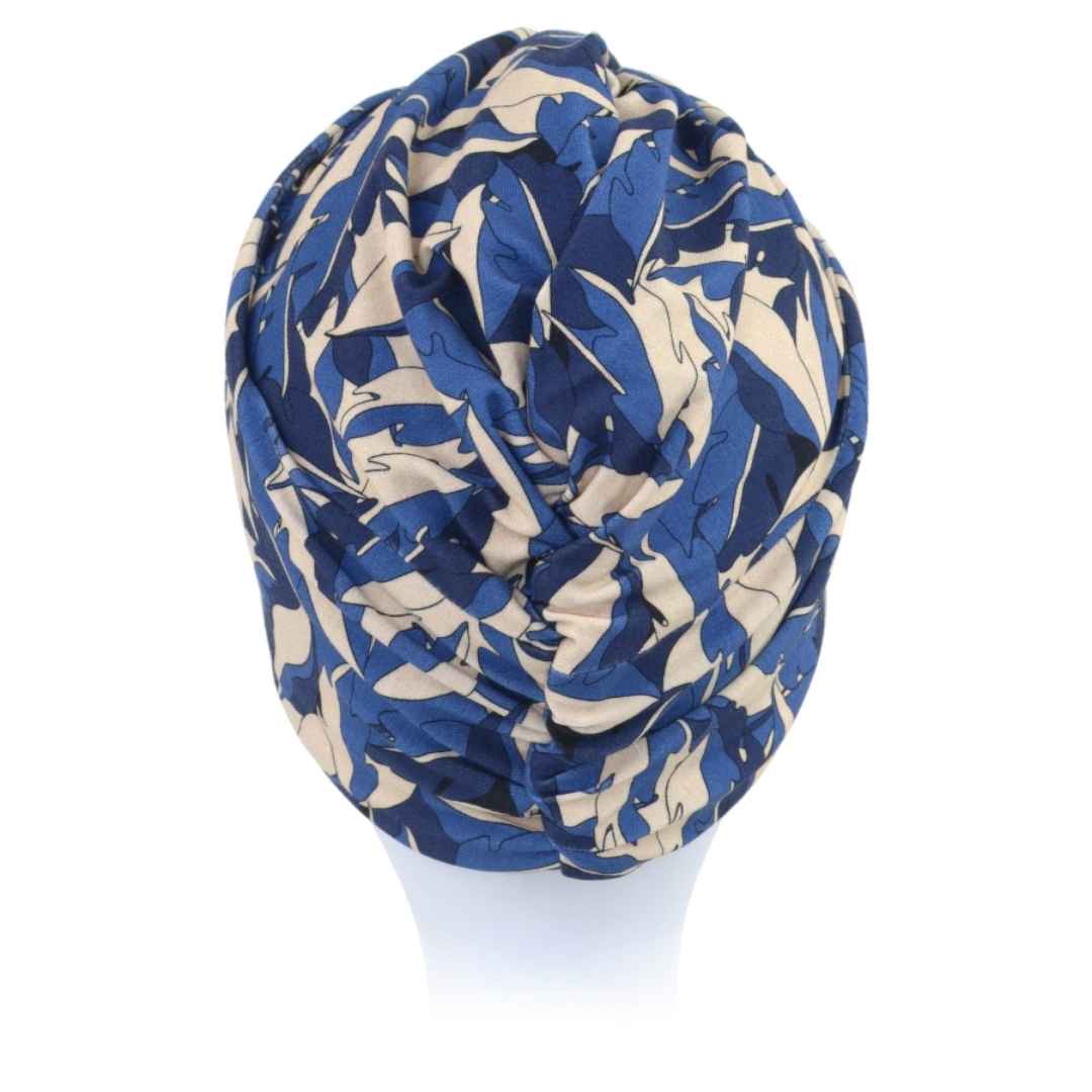 Aruba Navy Blue Turban | Bamboo Viscose | Rokoko - Image 3