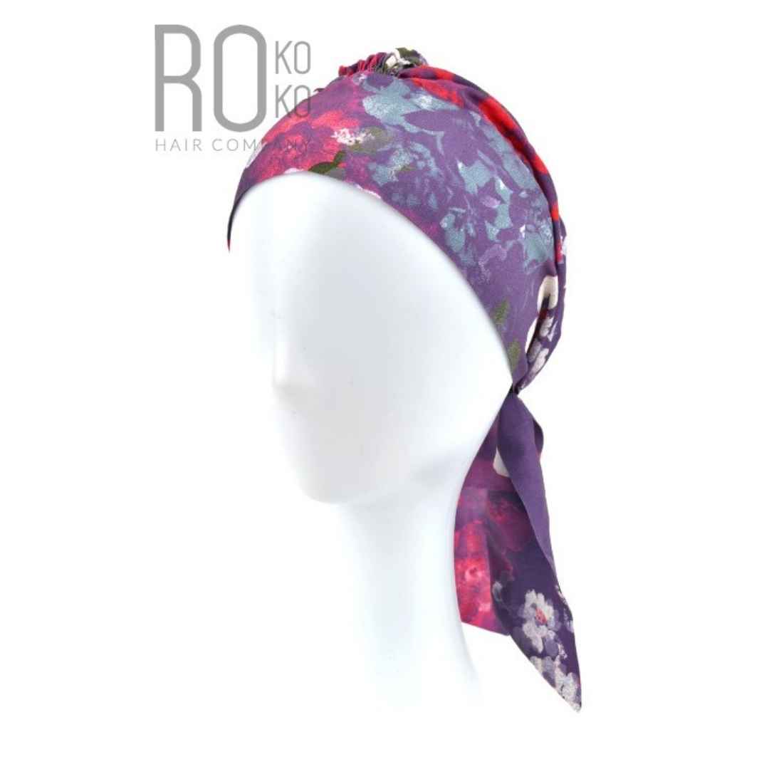 Crocus Turban | Bandana Style | Purple Pattern | Rokoko