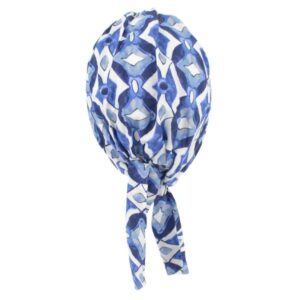 Crocus Turban | Bandana Style | Blue & White Pattern | Rokoko