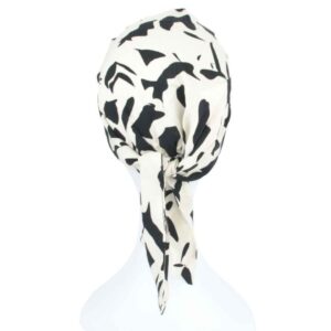 Crocus Turban | Bandana Style | Black & White | Rokoko