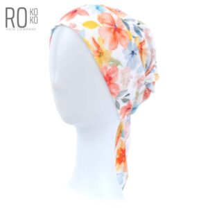 Felicja Cotton Turban | Bandana Style | Pastel Flowers | Rokoko