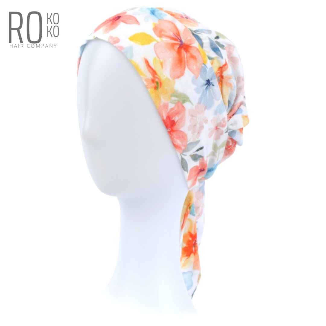 Felicja Cotton Turban | Bandana Style | Pastel Flowers | Rokoko - Image 2
