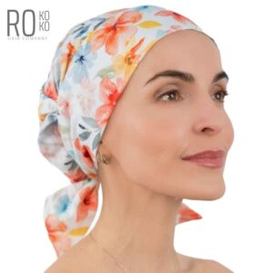 Felicja Cotton Turban | Bandana Style | Pastel Flowers | Rokoko