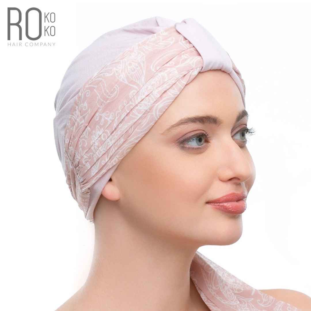 Zanzibar Turban & 2 Scarf Set | Soft Pink | Rokoko